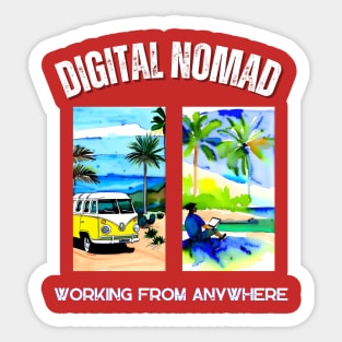 Digital Nomad Life Sticker